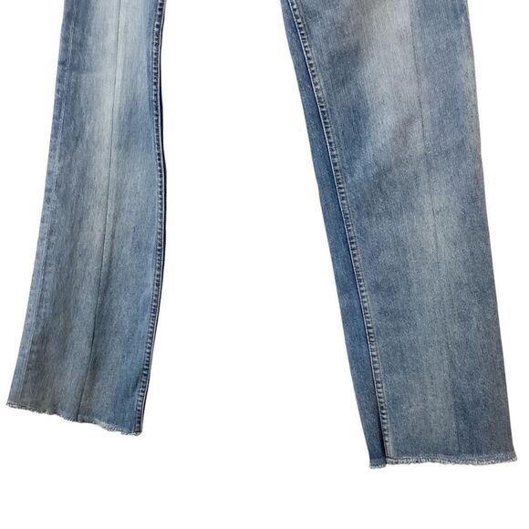 EB DENIM Size 26 NWT Spliced Denim Split Patchwork OG Reconstructed Blue Jeans - Picture 5 of 14